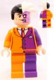 LEGO sh007 Two-Face, Orange and Purple Suit